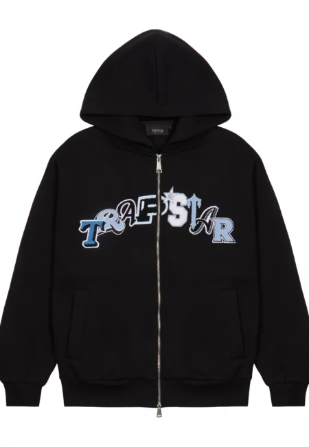 WILDCARD ZIP HOODIE - BLACK/BLUE