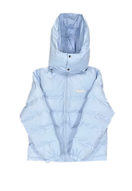 ICE BLUE HYPERDRIVE DETACHABLE HOOD PUFFER JACKET