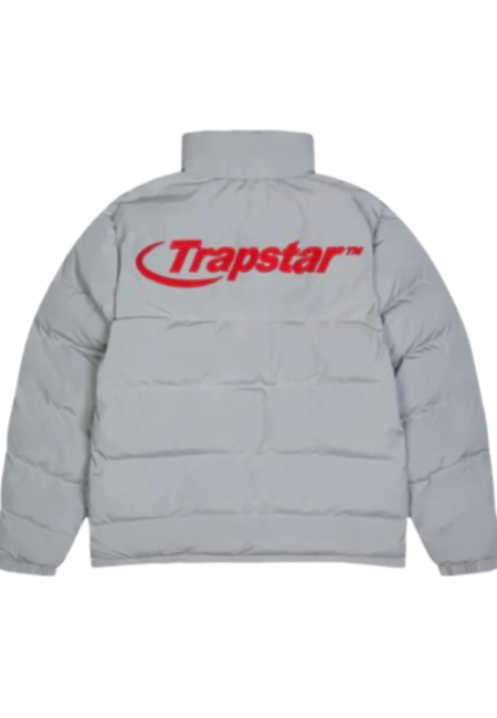 TRAPSTAR LIGHT GREY/RED HYPERDRIVE 2.0 BOMBER JACKET